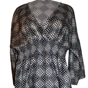 Lia Lee Babydoll Shirt Blouse Mini Dress Women's Size Small NWOT